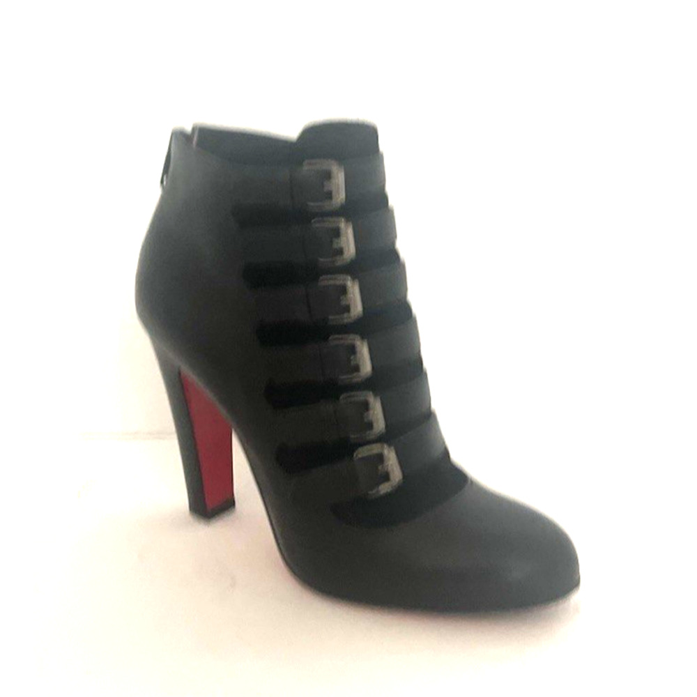 CHRISTIAN LOUBOUTIN PARIS BLACK ATTROUPA ANKLE BOOTS, SIZE EURO 36, - Picture 10 of 11